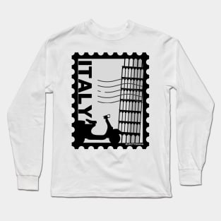 Leaning Tower of Pisa, Italy Postage stamp Long Sleeve T-Shirt